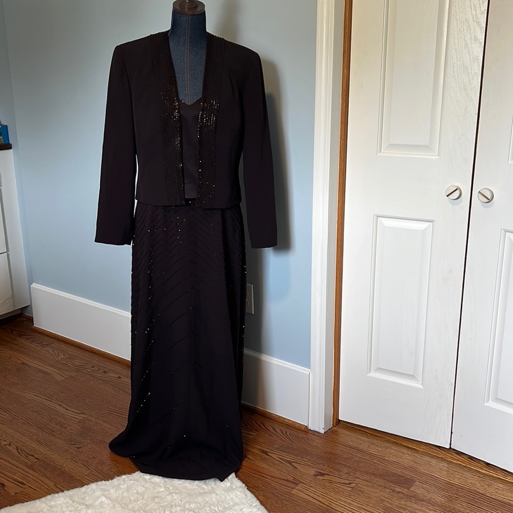 Daymor couture dress with jacket. Size 10.  Chocolate color